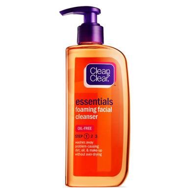 CLEAN & CLEAR ® ESSENTIALS Foaming Facial Cleanser To Remove Dirt , Oil & Make Up 200 mL